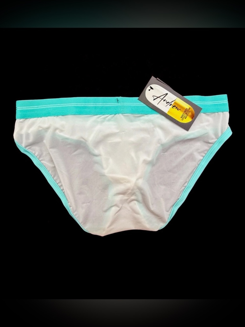 Andrew Christian Large White Aqua - NAKED TRUTH CAPSULE COLLECTION WINTER 2024 - Picture 2 of 4